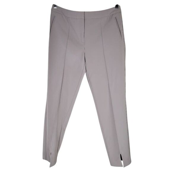 NWT Adrianna Papell Light Gray Slit-Front Slim Fit Ankle Dress Pants Size 10 - Picture 16 of 16